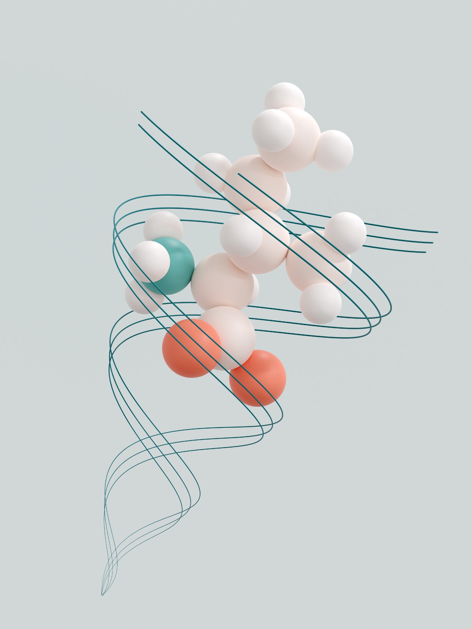 Abstract 3D of Molecules Background